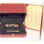 Cartier 18ct rose gold, 10 diamond, love bracelet / bangle (size 19), BHC623, with box,