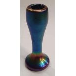 John Ditchfield iridescent glass bud vase with glasswork label.