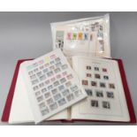 Zimbabwe stamps - red album + First Day Covers, folder and loose.