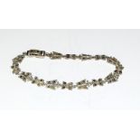 925 silver marcasite butterfly bracelet.