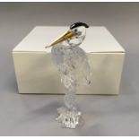 Swarovski Crystal: Silver Heron - Adi Stocker - 221627 - with box.