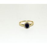 A 9ct gold ladies sapphire cluster ring, size R (sold on behalf of the RNLI)