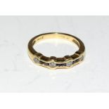 A Ladies diamond approx. 0.40 point and Sapphire 14ct gold ring.