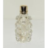 An antique crystal gold mounted scent bottle.