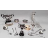 Silver plate items, incl Mappin & Webb, together with silver.