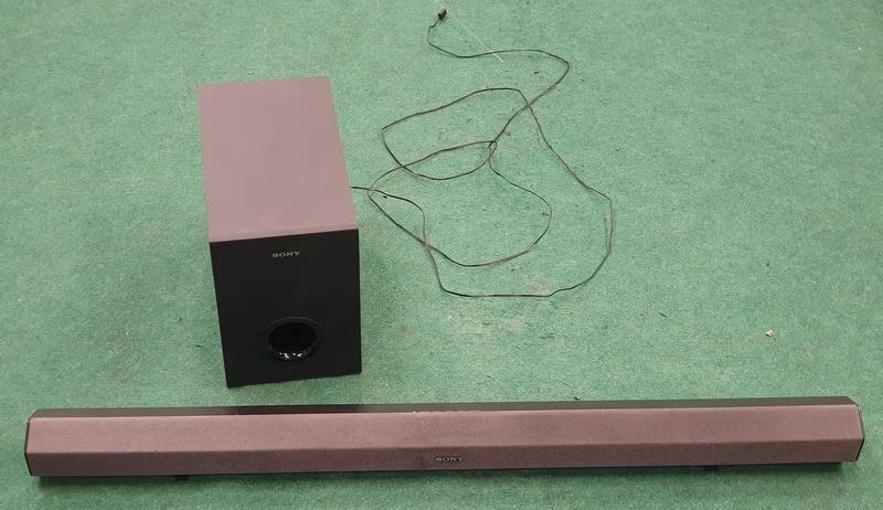 A Sony Soundbar and Subwoofer speaker (REF 54).
