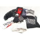 A collection of men's clothing to include jeans, Cross hatch hoody, Mountain warehouse jumper