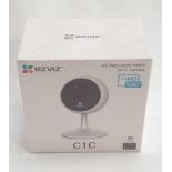 A boxed Ezviz C1C HD Resolution indoor Wi-Fi Camera (REF 128).