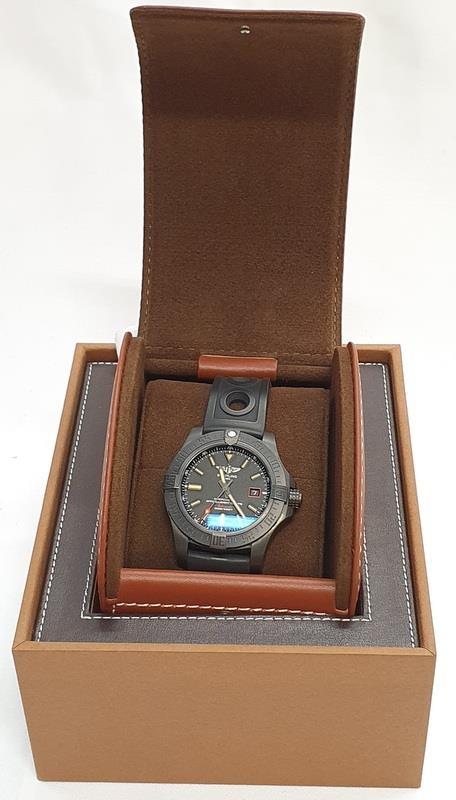 Breitling Blackbird watch in box with papers.