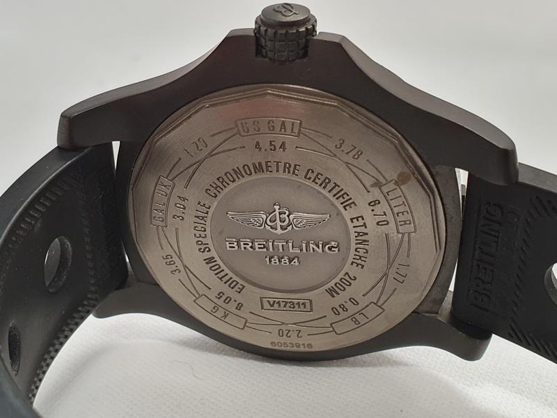 Breitling Blackbird watch in box with papers. - Image 5 of 5