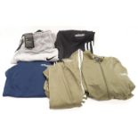 Three pairs Nike and Adidas jogging bottoms - Size M and L and an Adidas Khaki tracksuit - Size L (