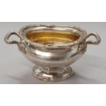 Silver H/M twin handled sugar bowl.