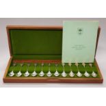 Horticultural Interest - Royal Society flower spoons - boxed silver and gold.