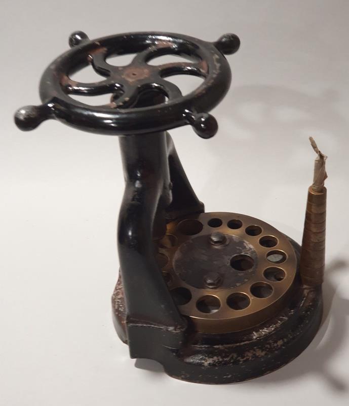Victorian Pitfolds patent ring sizing machine with painted cast iron wheel. - Image 2 of 4