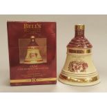 Bells Old Scotch Whisky Porcelain Christmas Decanter 1996, sealed and boxed.