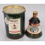 Bell's 1989 Wade Porcelain Christmas Decanter. Sealed and Boxed.