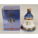 Bell's 2000 Porcelain Wade Decanter to commemorate the 100th Birthday of the Queen Mother. 70cl