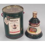 Bells Old Scotch Whisky Porcelain Christmas Decanter 1991, sealed and boxed.