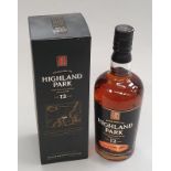 Highland Park 12Y Single Malt Scotch Whisky 70cl boxed.