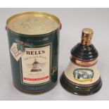 Bell's 1990 Wade Porcelain Christmas Decanter. Sealed and Boxed.