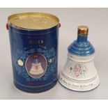 Bell's 1990 Porcelain Wade Decanter to commemorate the 90th Birthday of the Queen Mother. 75cl