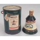 Bells Old Scotch Whisky Porcelain Christmas Decanter 1990, sealed and boxed.