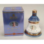 Bell's 2000 Porcelain Wade Decanter to commemorate the 100th Birthday of the Queen Mother. 70cl