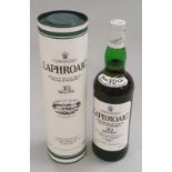 Laphroaig 10Y single isley malt scotch whiskey 1L boxed.