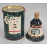 Bells Old Scotch Whisky Porcelain Christmas Decanter 1989, sealed and boxed.