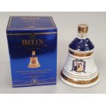 Bell's Extra Special Old Scotch Whisky Porcelain Wade Decanter commemorating the golden wedding
