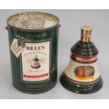 Bells Old Scotch Whisky Porcelain Christmas Decanter 1991, sealed and boxed.