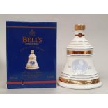 Bells Old Scotch Whisky Porcelain Christmas Decanter 2001, sealed and boxed.