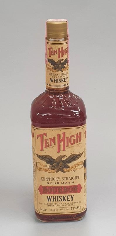 Ten High Kentucky Straight Sour Mash Bourbon Whiskey 1L.