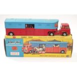 Corgi 1130 Bedford TK ?Chipperfield?s Circus? Horse Transporter - red, blue, lemon interior, spun