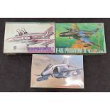 Hasegawa Hobby Kits 3 plastic aeroplane models kits to include F-4G Phantom II Wild Weasel,