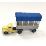 Dinky 424 Commer Convertible Articulated Truck - comprises of Commer Cab - pale yellow, blue plastic