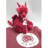 Charlie Bears Seraphina "Little Fiery One" Cymru Welsh dragon, CB 175130, LE 2000, designed by