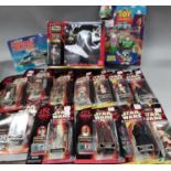 Collection of mainly Hasbro Star Wars figures in bubble packs to include Obi-Wan Kenobi, Darth