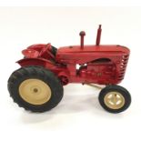 Matchbox Lesney large scale Massey Harris 745D Tractor - red, cream hubs, gold trim - Good