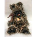 Charlie Bears Ballantyne teddy bear, CB114813, designed by Isabelle Lee, black with brown tip plush,