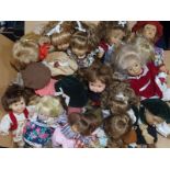 Box of dolls.