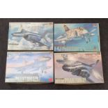 Hasegawa Hobby Kits 4 plastic McDonnell Douglas aeroplane model kits to include F-4E Phantom II, F-