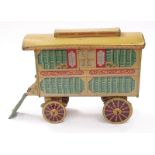 Chad Valley "Gypsy Caravan" tinplate Confectionary Container - scarce example is pale yellow with