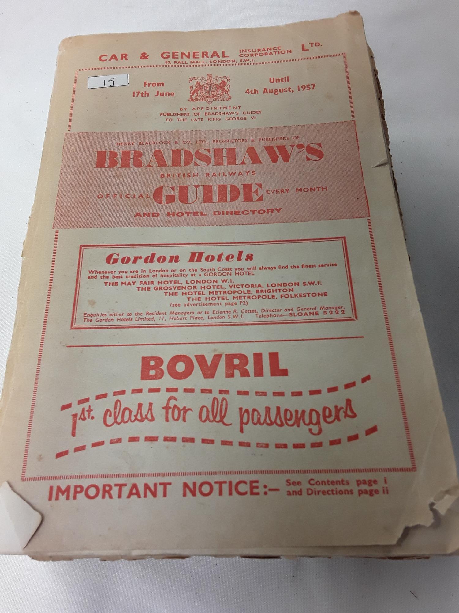 Bradshaw's Guide 17th June until 4th August 1957.