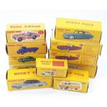 Eleven Dinky Norev/Atlas Editions boxed models to include 555 Ford Thunderbird, 197 Morris Mini