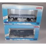 Marklin Maxi Gauge 1 wagons - 54841 Track Cleaning Car and 5480 Low Side Car, boxed.