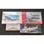 Airfix/Doyusha - 4 x plastic model aeroplane kits to include DH Comet 4B, De Havilland Sea Vixen