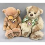 Two Charlie Bears: Charlie 2009 Year Bear, Hug No 1, CB091111, light brown plush, 41cm and Angus