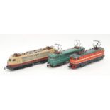 3 unboxed Marklin Overhead Electric locomotives- 3043, 3038 and one other.