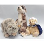 Steiff: Mungo the Meerkat yellow tag 071249, Bear white tag 670886 and yellow tag 069413. All appear